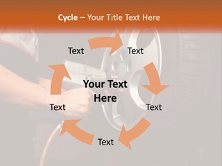 Dismantle The Wheel From The Car PowerPoint Template