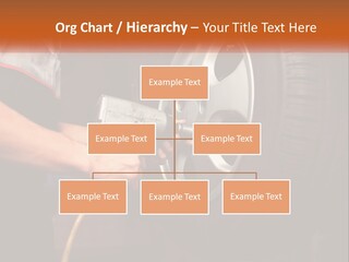 Dismantle The Wheel From The Car PowerPoint Template