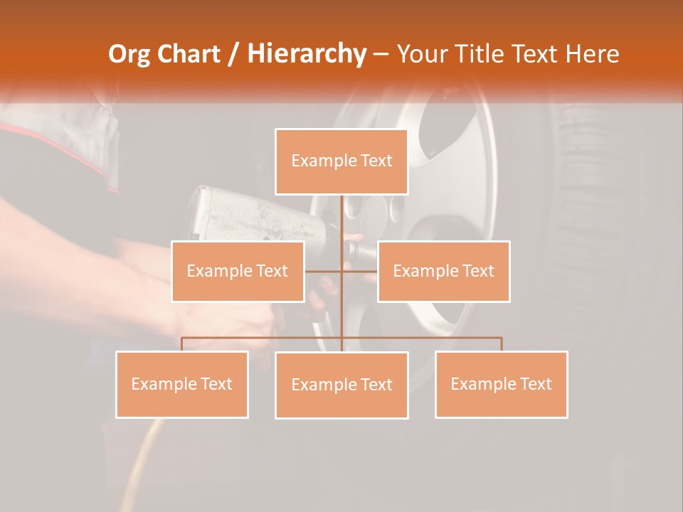 Dismantle The Wheel From The Car PowerPoint Template