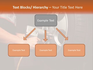 Dismantle The Wheel From The Car PowerPoint Template
