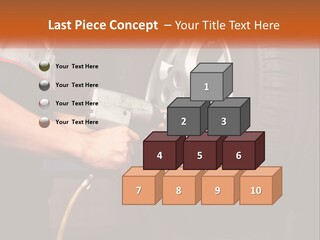 Dismantle The Wheel From The Car PowerPoint Template