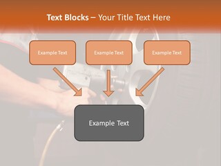 Dismantle The Wheel From The Car PowerPoint Template