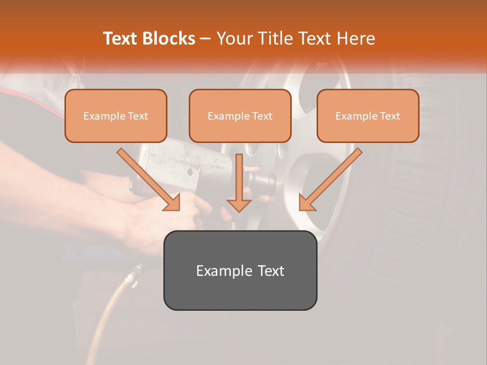 Dismantle The Wheel From The Car PowerPoint Template