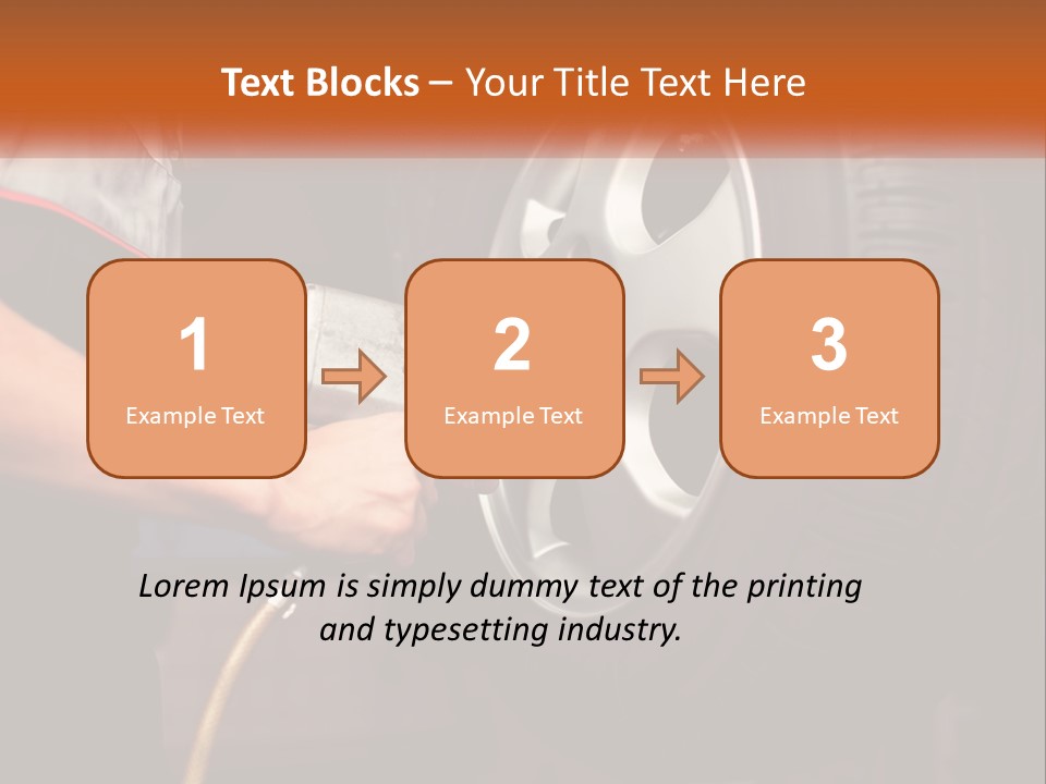 Dismantle The Wheel From The Car PowerPoint Template