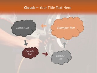 Dismantle The Wheel From The Car PowerPoint Template