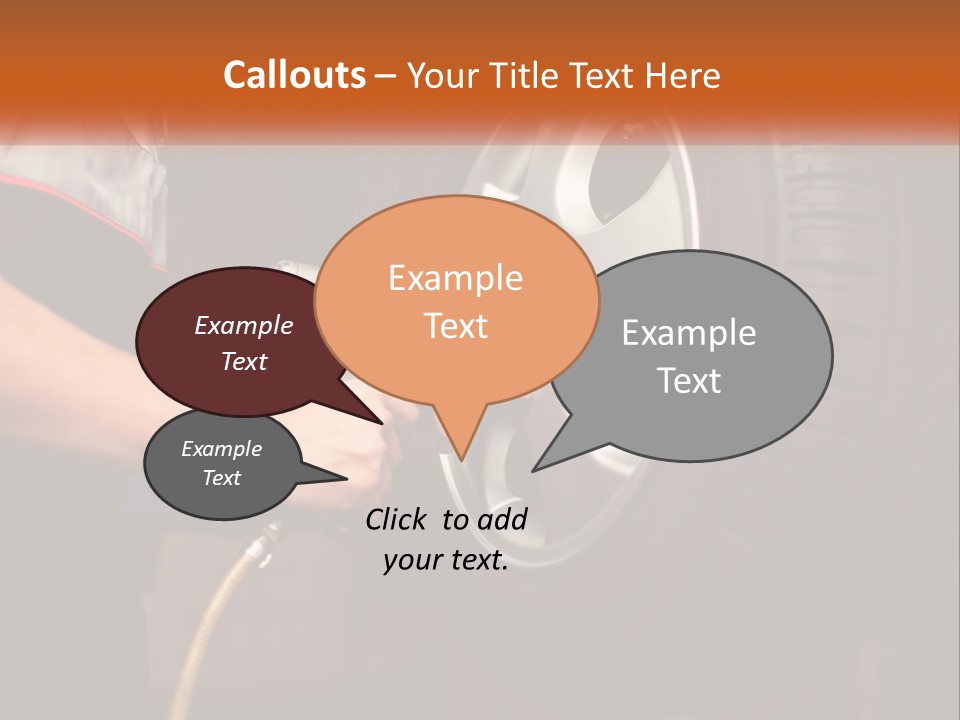 Dismantle The Wheel From The Car PowerPoint Template