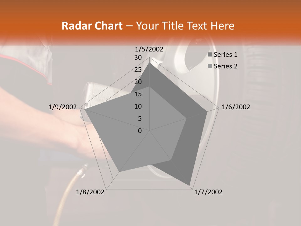 Dismantle The Wheel From The Car PowerPoint Template