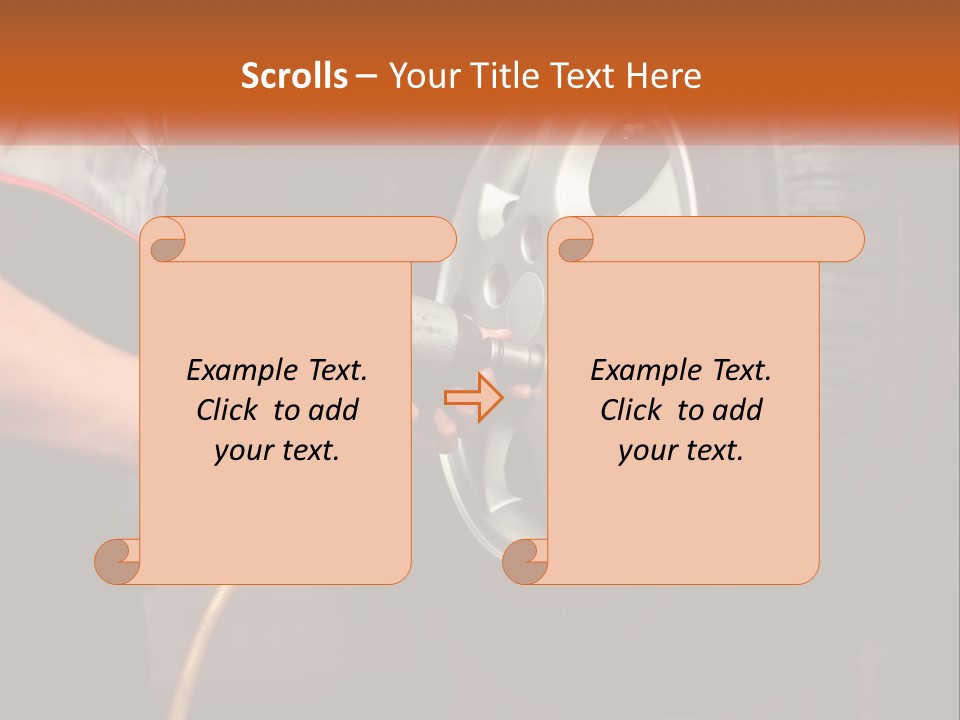 Dismantle The Wheel From The Car PowerPoint Template