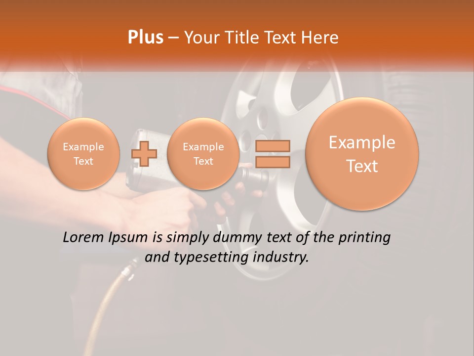 Dismantle The Wheel From The Car PowerPoint Template