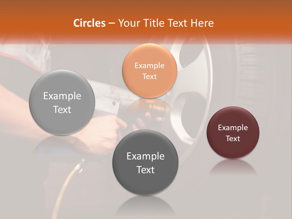 Dismantle The Wheel From The Car PowerPoint Template