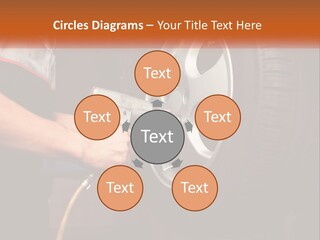Dismantle The Wheel From The Car PowerPoint Template