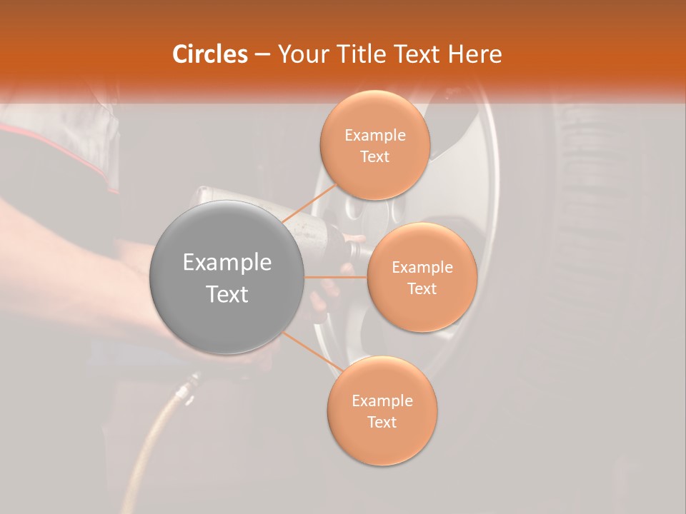 Dismantle The Wheel From The Car PowerPoint Template