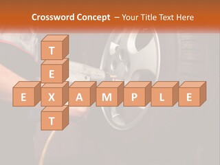 Dismantle The Wheel From The Car PowerPoint Template