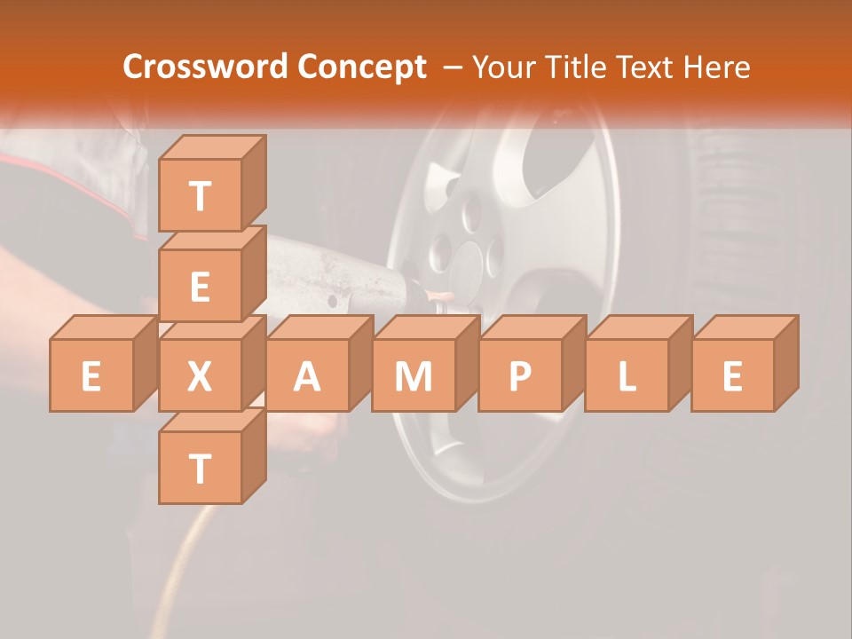 Dismantle The Wheel From The Car PowerPoint Template