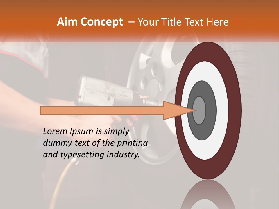 Dismantle The Wheel From The Car PowerPoint Template