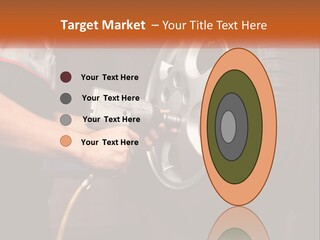Dismantle The Wheel From The Car PowerPoint Template