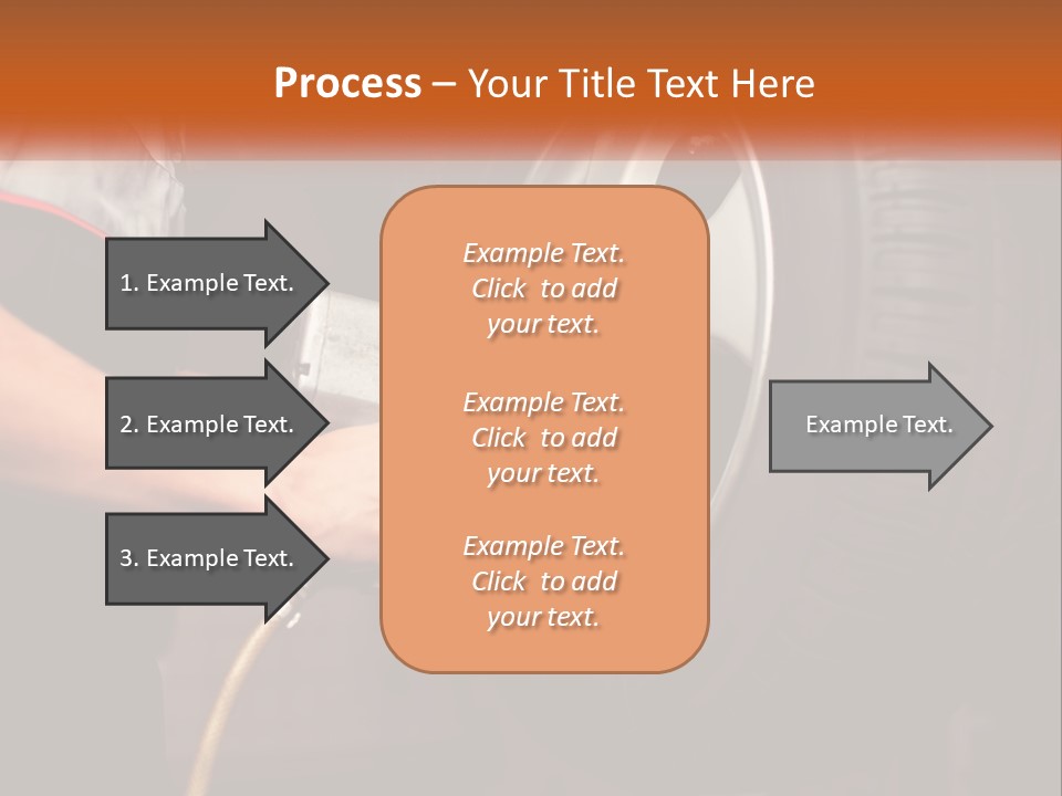 Dismantle The Wheel From The Car PowerPoint Template