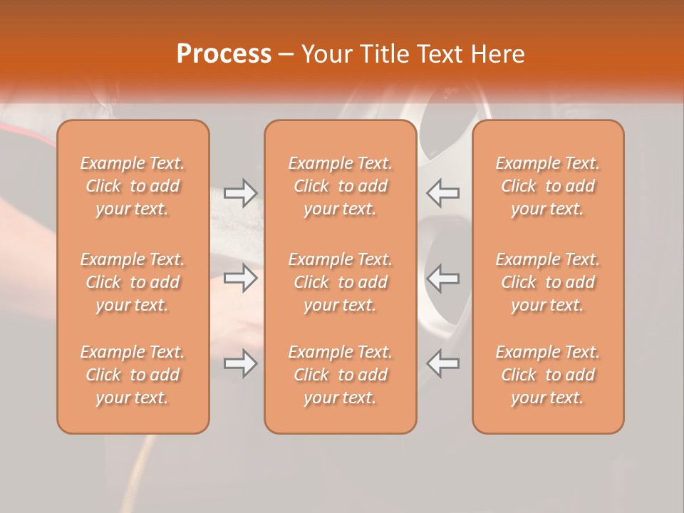 Dismantle The Wheel From The Car PowerPoint Template