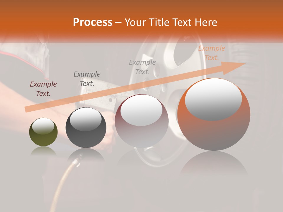 Dismantle The Wheel From The Car PowerPoint Template