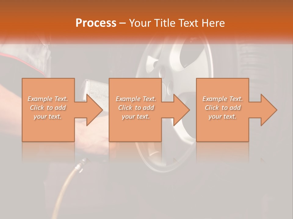 Dismantle The Wheel From The Car PowerPoint Template