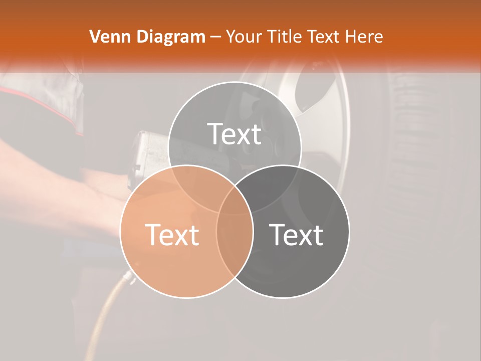 Dismantle The Wheel From The Car PowerPoint Template