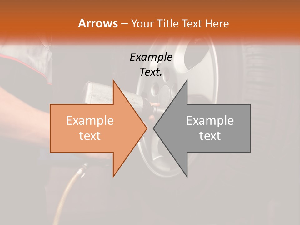 Dismantle The Wheel From The Car PowerPoint Template