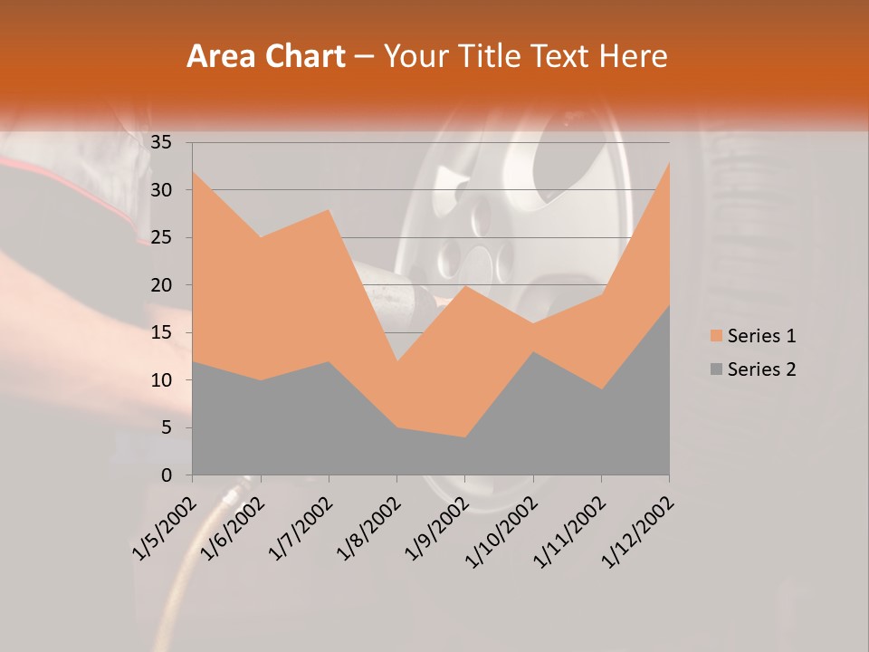 Dismantle The Wheel From The Car PowerPoint Template