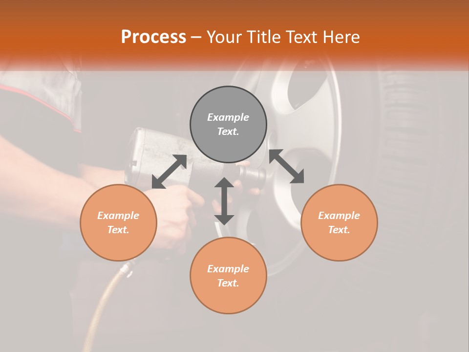 Dismantle The Wheel From The Car PowerPoint Template