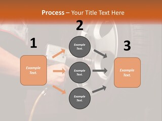 Dismantle The Wheel From The Car PowerPoint Template