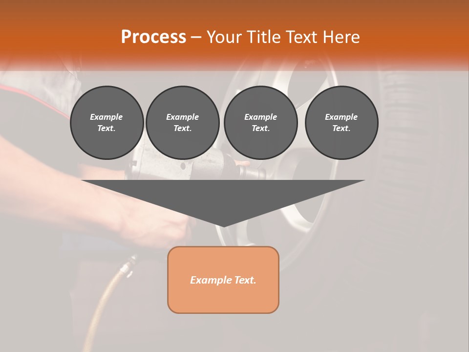 Dismantle The Wheel From The Car PowerPoint Template