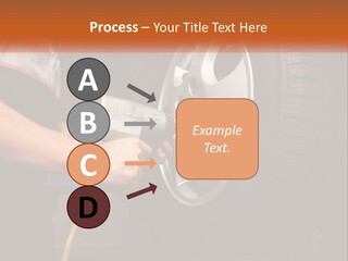 Dismantle The Wheel From The Car PowerPoint Template