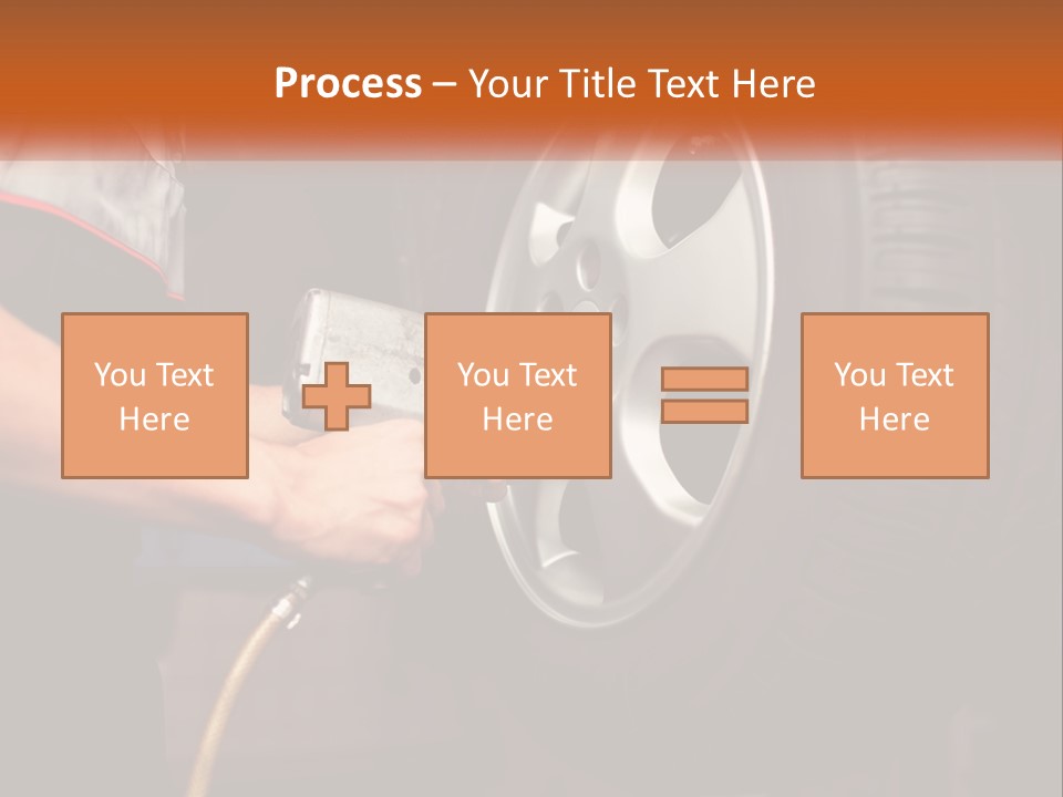 Dismantle The Wheel From The Car PowerPoint Template