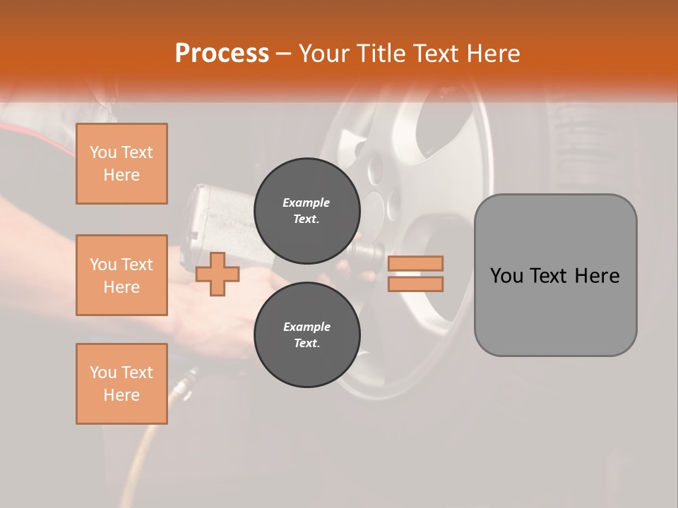 Dismantle The Wheel From The Car PowerPoint Template
