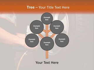 Dismantle The Wheel From The Car PowerPoint Template