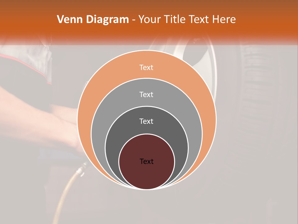 Dismantle The Wheel From The Car PowerPoint Template
