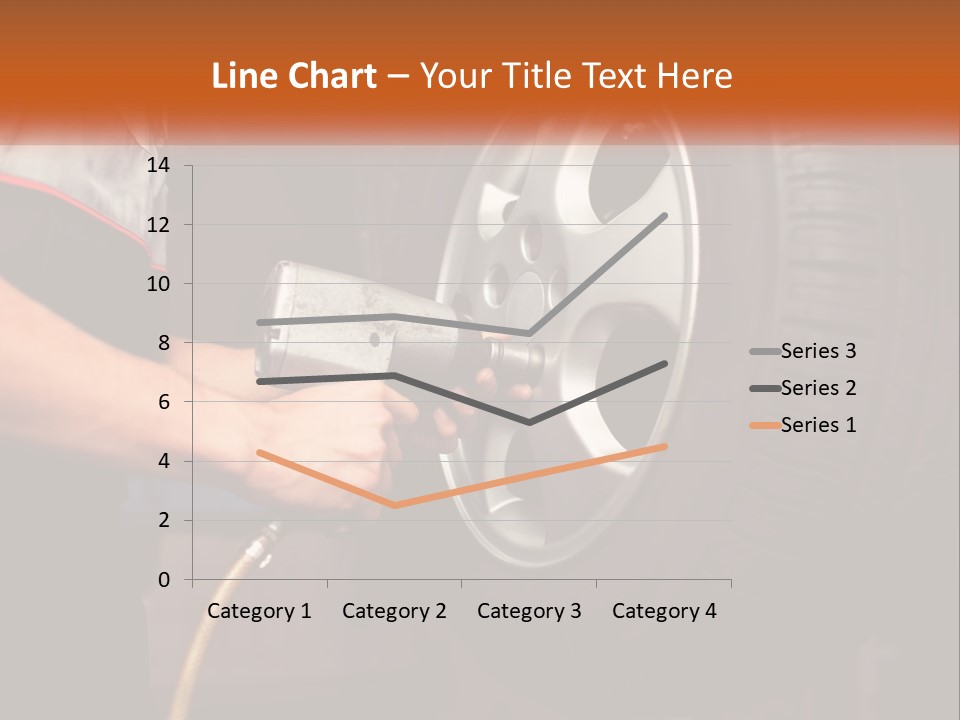 Dismantle The Wheel From The Car PowerPoint Template