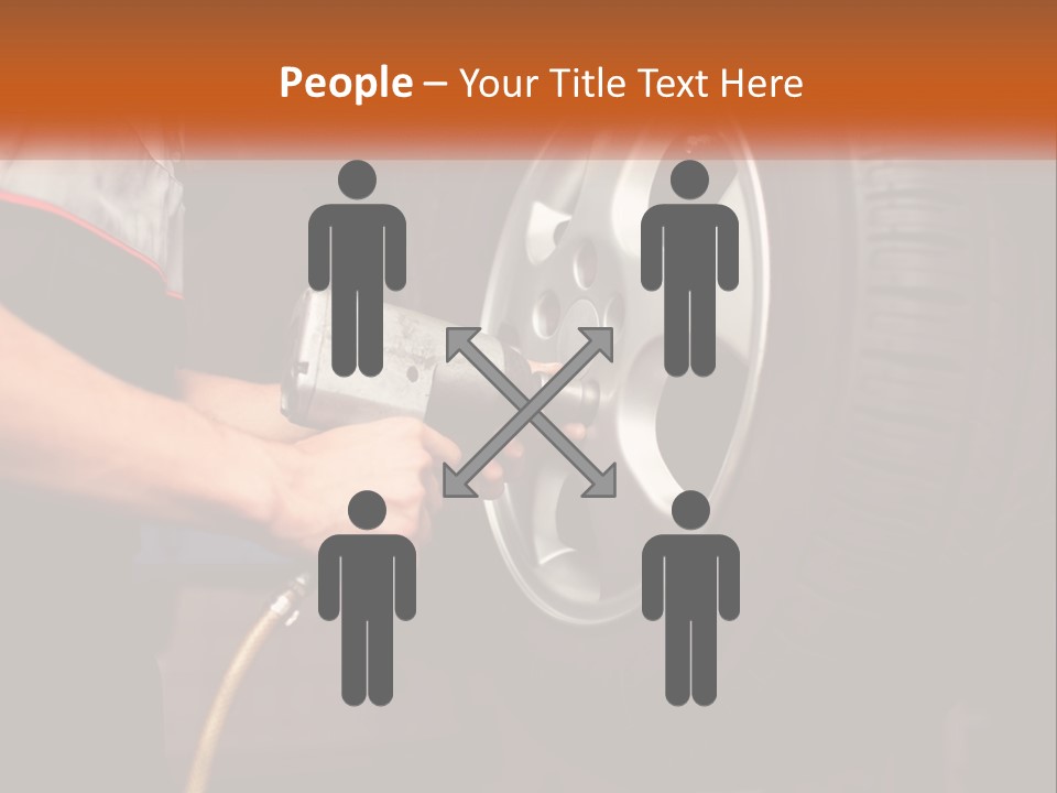 Dismantle The Wheel From The Car PowerPoint Template