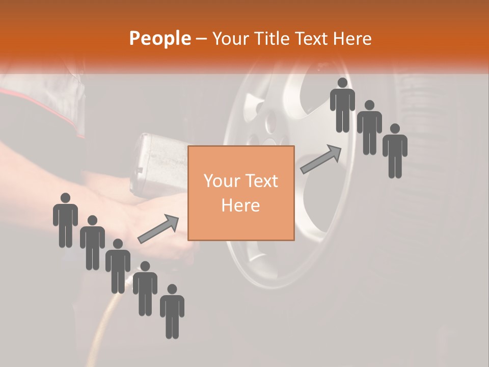 Dismantle The Wheel From The Car PowerPoint Template