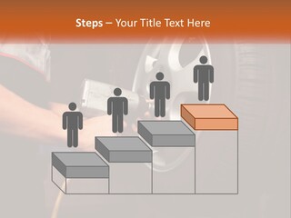 Dismantle The Wheel From The Car PowerPoint Template