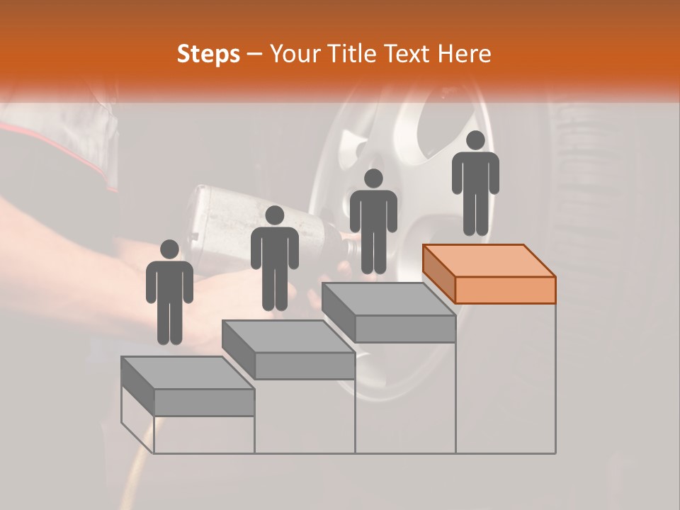 Dismantle The Wheel From The Car PowerPoint Template