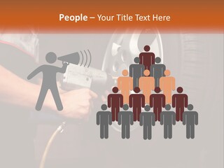Dismantle The Wheel From The Car PowerPoint Template