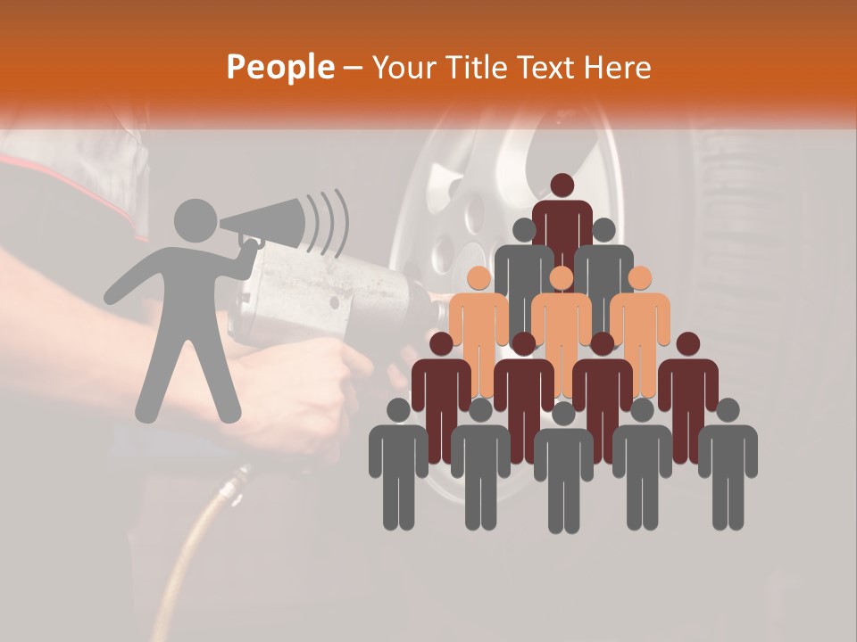 Dismantle The Wheel From The Car PowerPoint Template