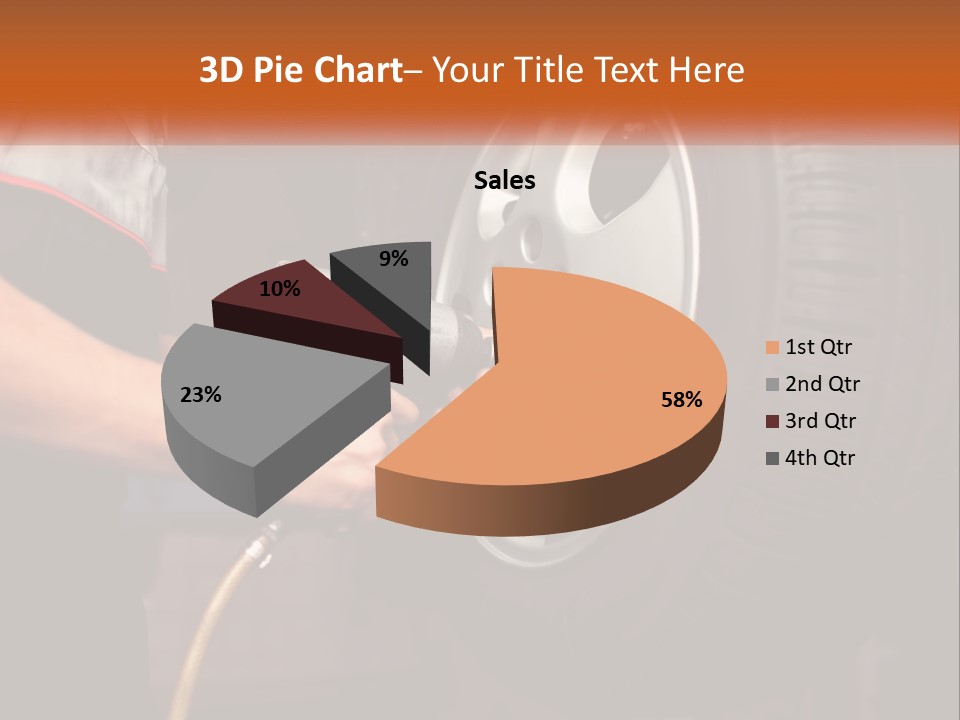 Dismantle The Wheel From The Car PowerPoint Template