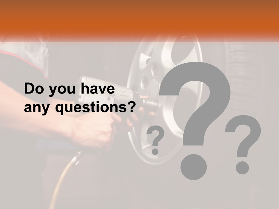 Dismantle The Wheel From The Car PowerPoint Template
