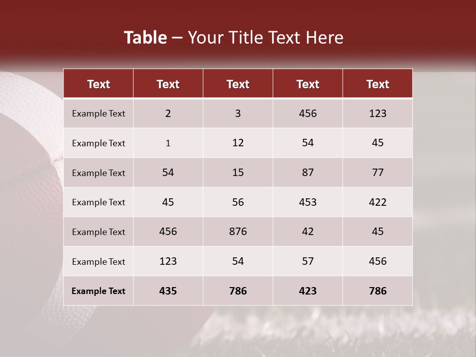 American Football Ball PowerPoint Template