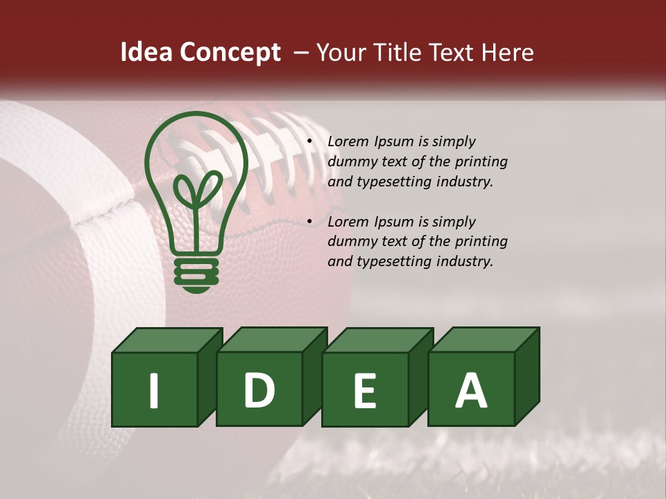American Football Ball PowerPoint Template
