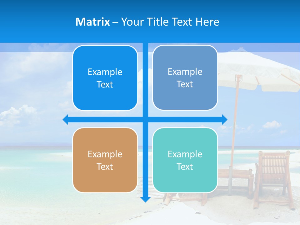 Sunbeds By The Sea PowerPoint Template