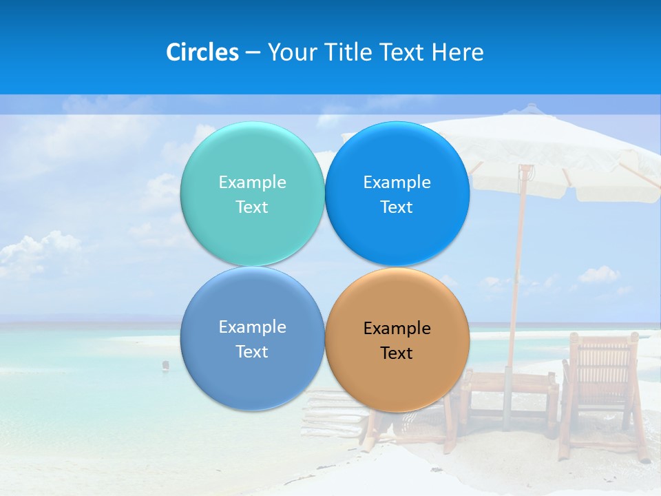 Sunbeds By The Sea PowerPoint Template