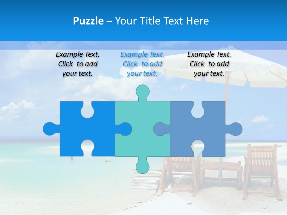 Sunbeds By The Sea PowerPoint Template