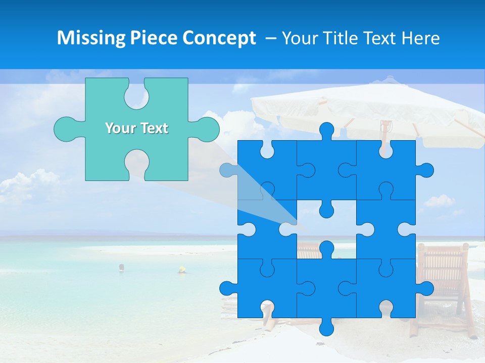 Sunbeds By The Sea PowerPoint Template